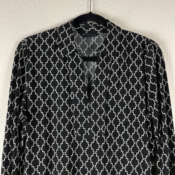 Brooks Brothers 346 Geometric Dress Womens Medium Sheath Allover Print Classic - Picture 2 of 12